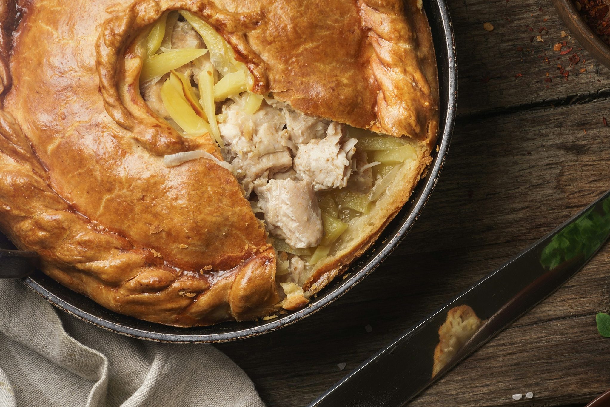 Chicken, Bacon and Leek Pie